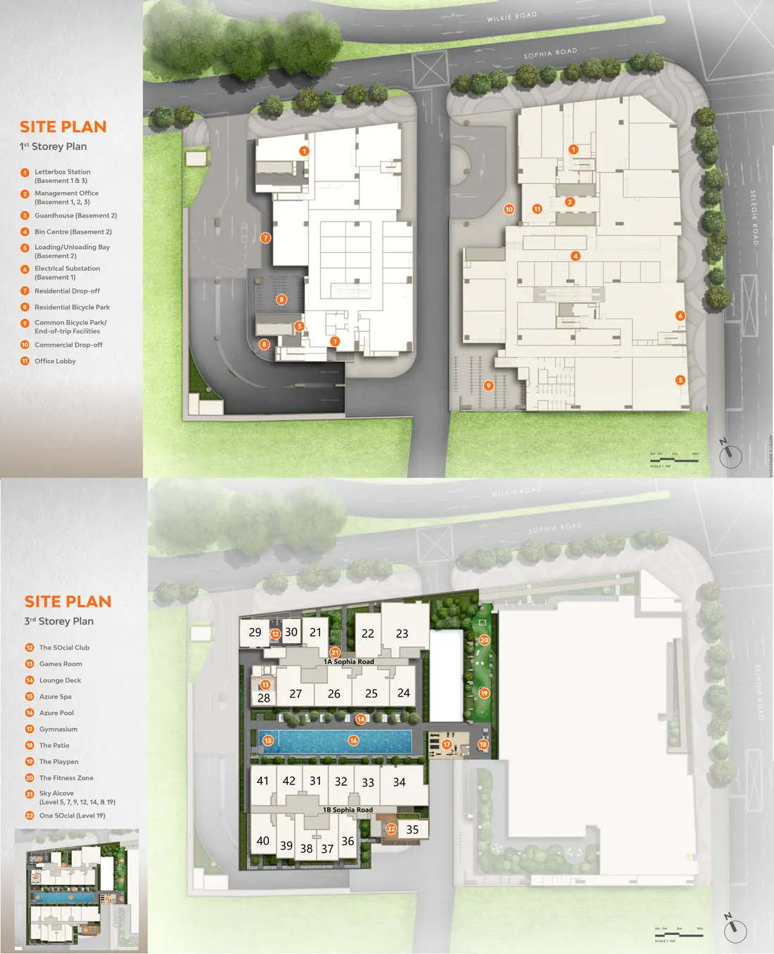 The Collective At One Sophia site plan